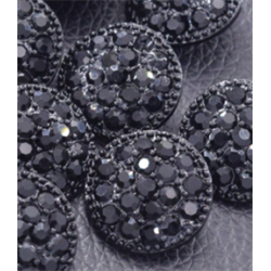 BLINGKNAPP  Svart strass 